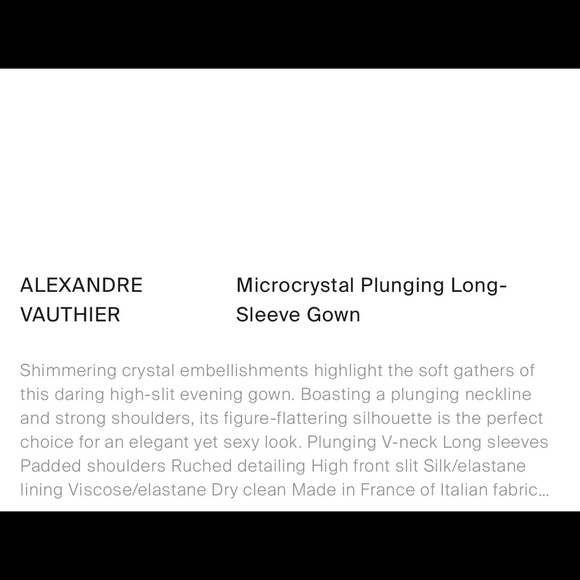 Alexandre Vauthier plunging v neck gown - Picture 3 of 12